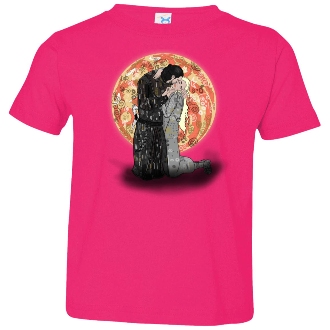 T-Shirts Hot Pink / 2T Kiss Jon and Dany Toddler Premium T-Shirt