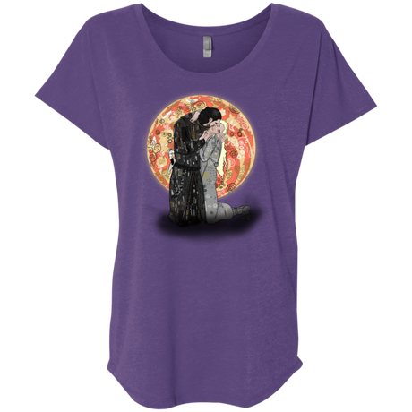 T-Shirts Purple Rush / X-Small Kiss Jon and Dany Triblend Dolman Sleeve