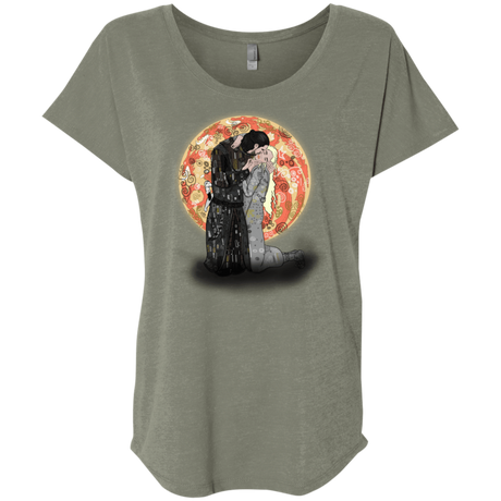 T-Shirts Venetian Grey / X-Small Kiss Jon and Dany Triblend Dolman Sleeve