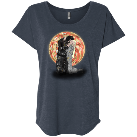 T-Shirts Vintage Navy / X-Small Kiss Jon and Dany Triblend Dolman Sleeve