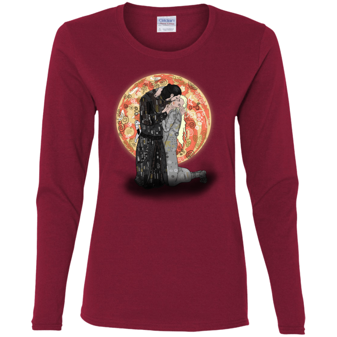 T-Shirts Cardinal / S Kiss Jon and Dany Women's Long Sleeve T-Shirt