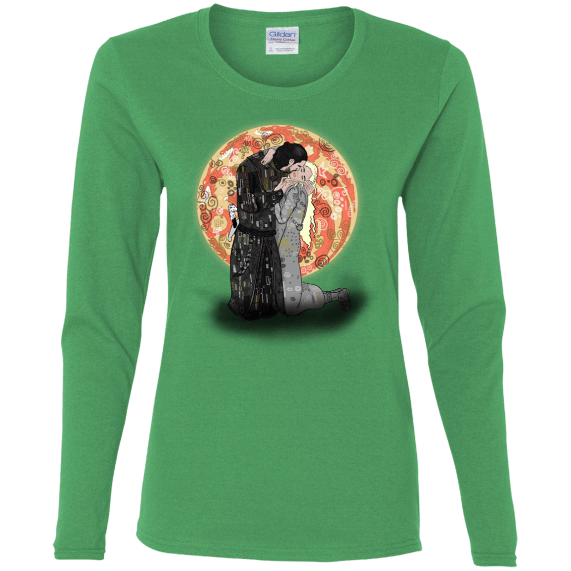 T-Shirts Irish Green / S Kiss Jon and Dany Women's Long Sleeve T-Shirt