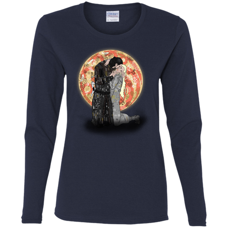 T-Shirts Navy / S Kiss Jon and Dany Women's Long Sleeve T-Shirt