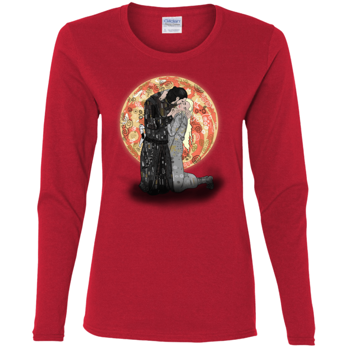 T-Shirts Red / S Kiss Jon and Dany Women's Long Sleeve T-Shirt