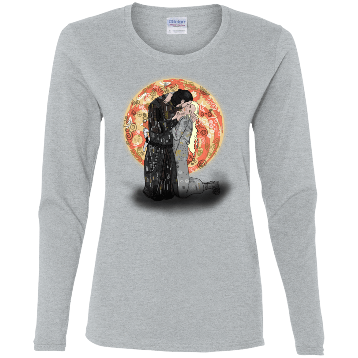 T-Shirts Sport Grey / S Kiss Jon and Dany Women's Long Sleeve T-Shirt