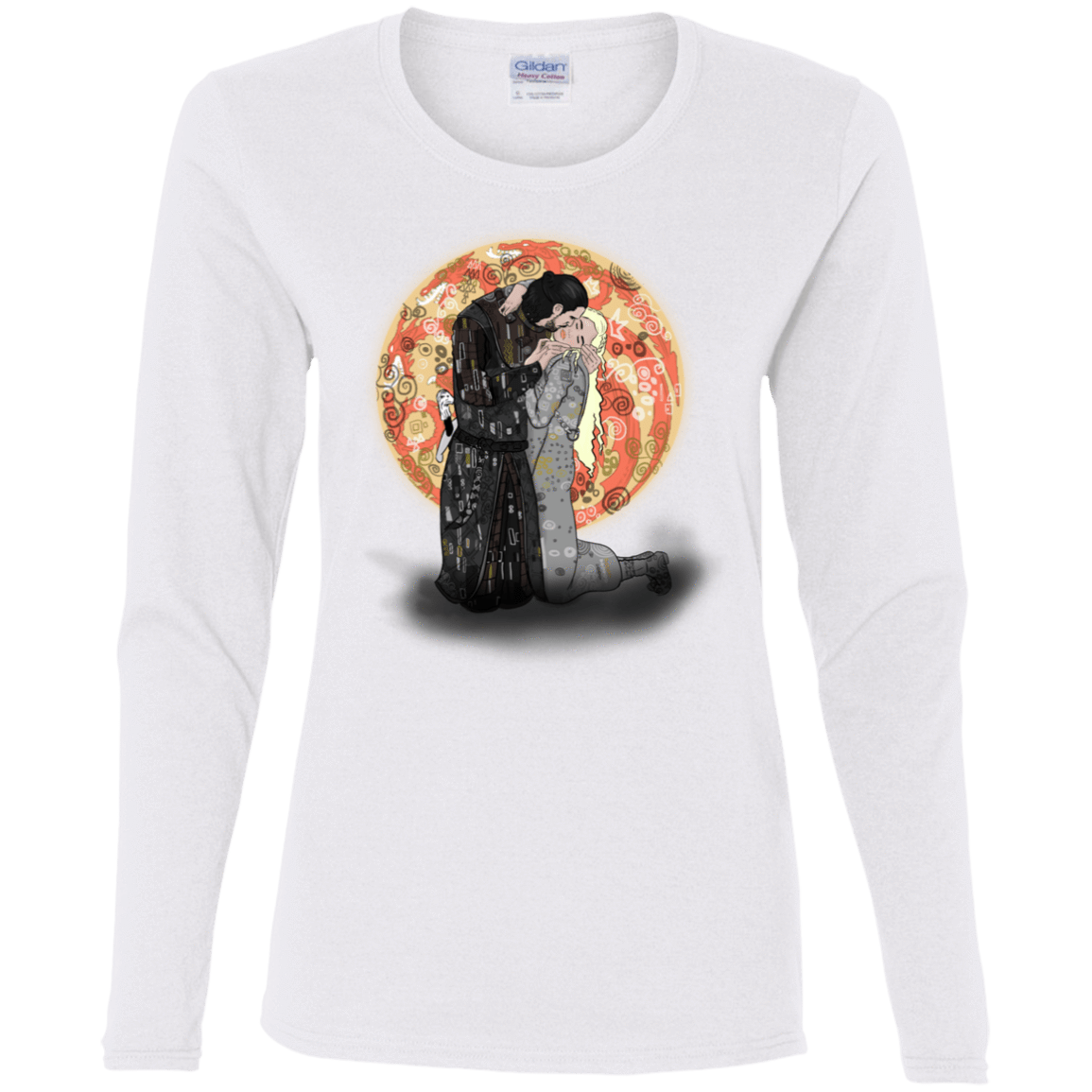 T-Shirts White / S Kiss Jon and Dany Women's Long Sleeve T-Shirt