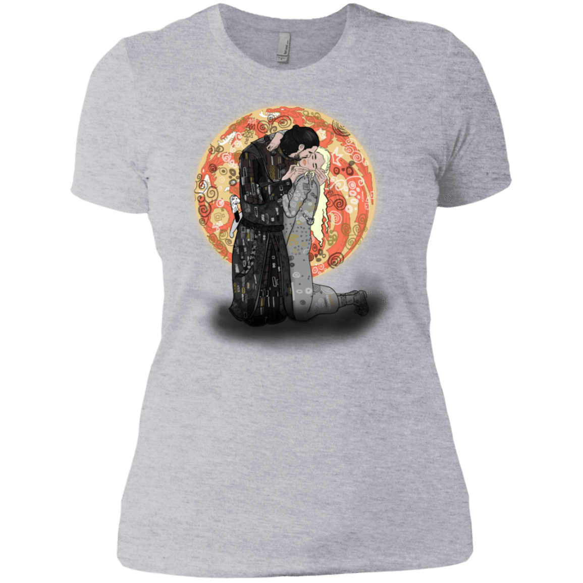 T-Shirts Heather Grey / X-Small Kiss Jon and Dany Women's Premium T-Shirt