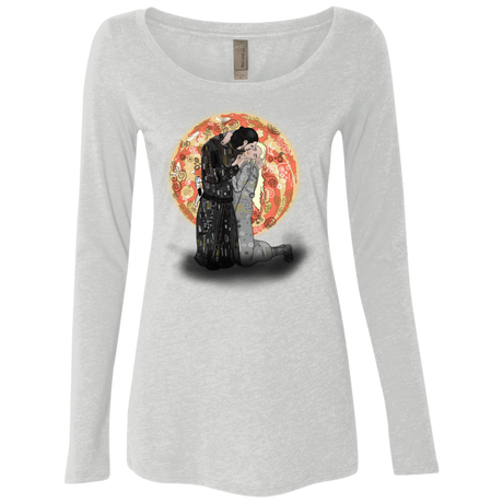 T-Shirts Heather White / S Kiss Jon and Dany Women's Triblend Long Sleeve Shirt