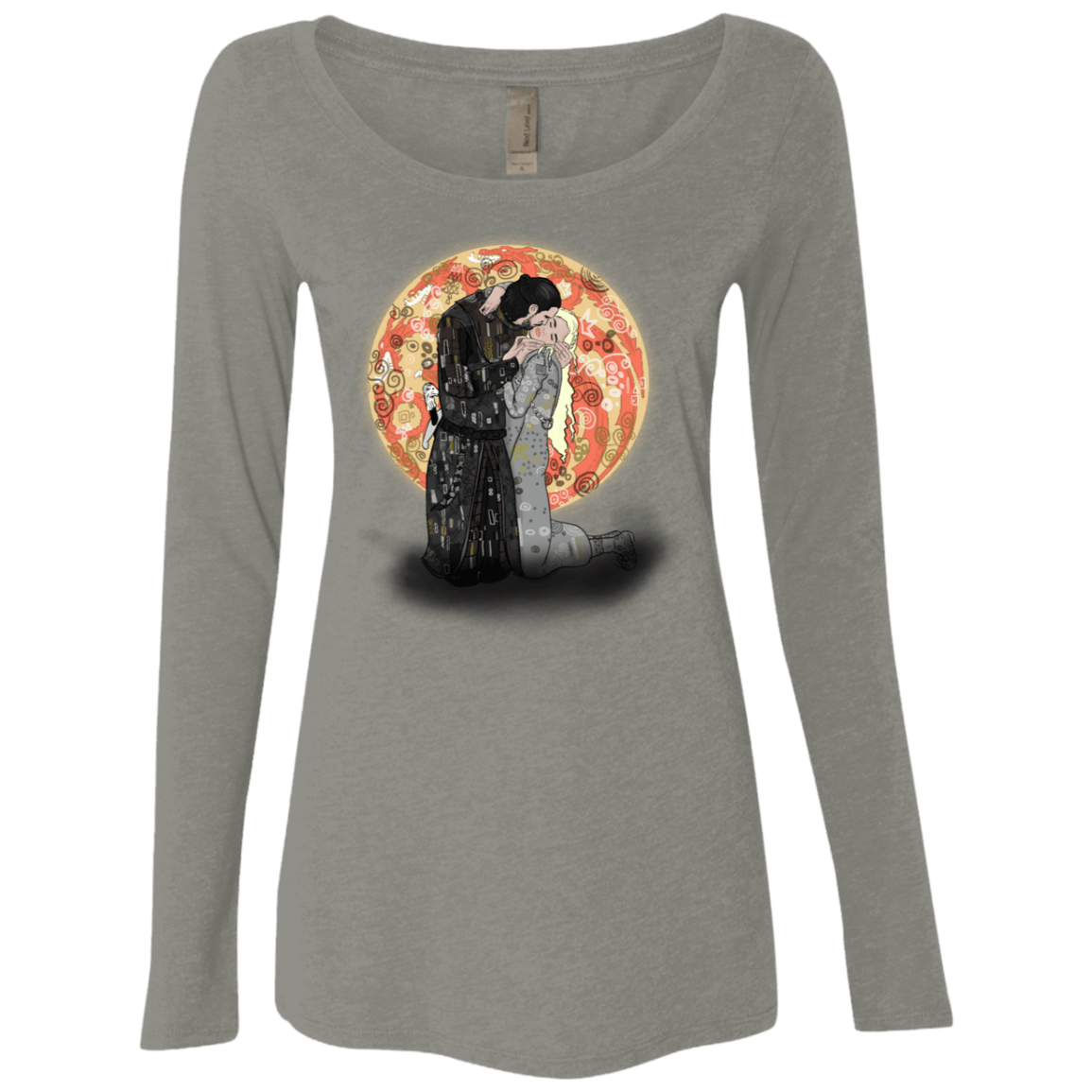 T-Shirts Venetian Grey / S Kiss Jon and Dany Women's Triblend Long Sleeve Shirt