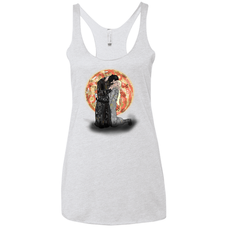 T-Shirts Heather White / X-Small Kiss Jon and Dany Women's Triblend Racerback Tank