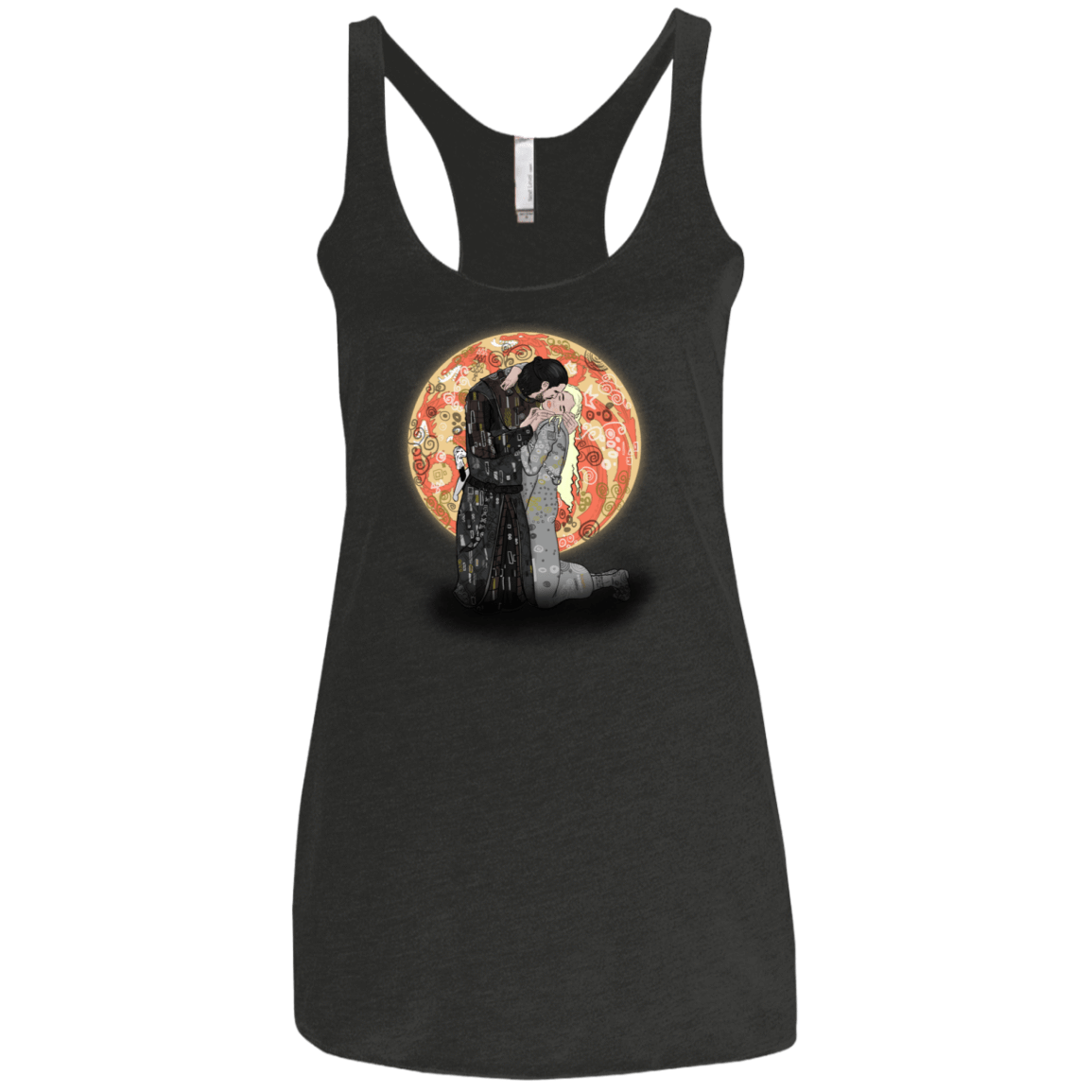 T-Shirts Vintage Black / X-Small Kiss Jon and Dany Women's Triblend Racerback Tank