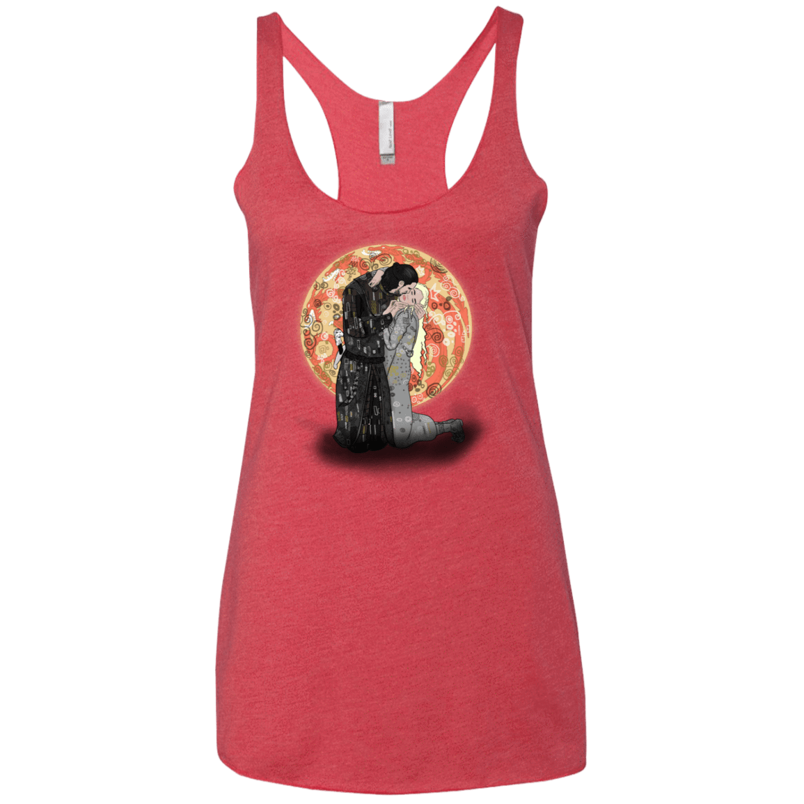 T-Shirts Vintage Red / X-Small Kiss Jon and Dany Women's Triblend Racerback Tank