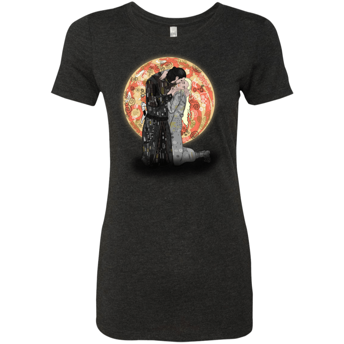 T-Shirts Vintage Black / S Kiss Jon and Dany Women's Triblend T-Shirt