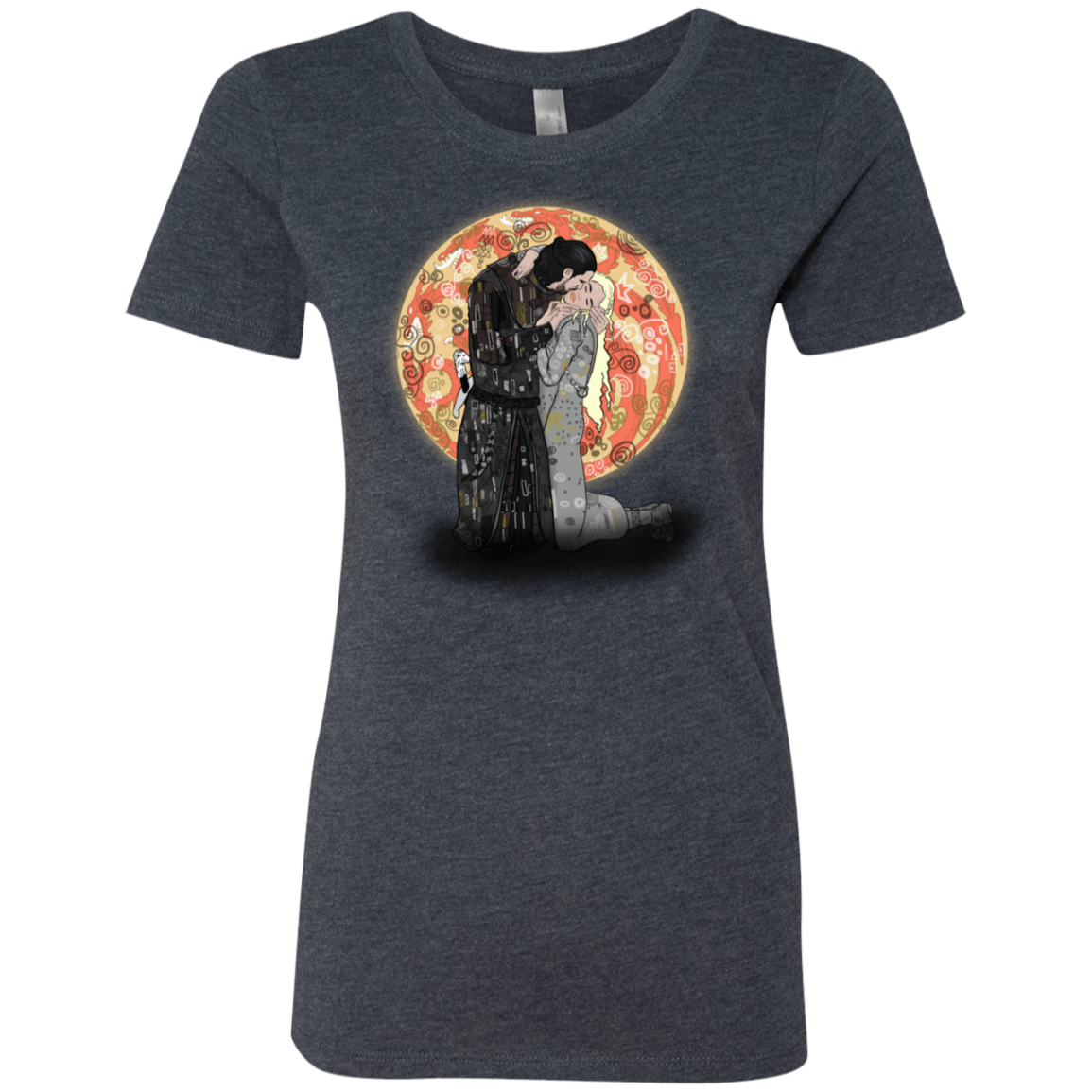 T-Shirts Vintage Navy / S Kiss Jon and Dany Women's Triblend T-Shirt