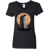 T-Shirts Black / S Kiss Jon and Dany Women's V-Neck T-Shirt