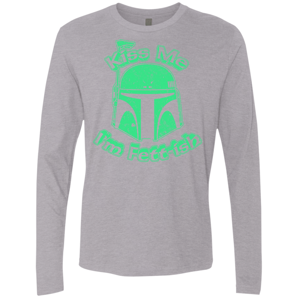 T-Shirts Heather Grey / Small Kiss Me Im Fettish Men's Premium Long Sleeve