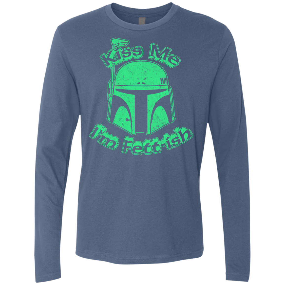 T-Shirts Indigo / Small Kiss Me Im Fettish Men's Premium Long Sleeve