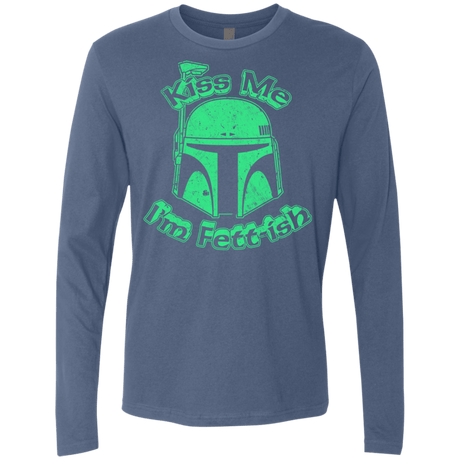 T-Shirts Indigo / Small Kiss Me Im Fettish Men's Premium Long Sleeve