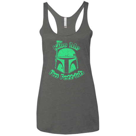 T-Shirts Premium Heather / X-Small Kiss Me Im Fettish Women's Triblend Racerback Tank