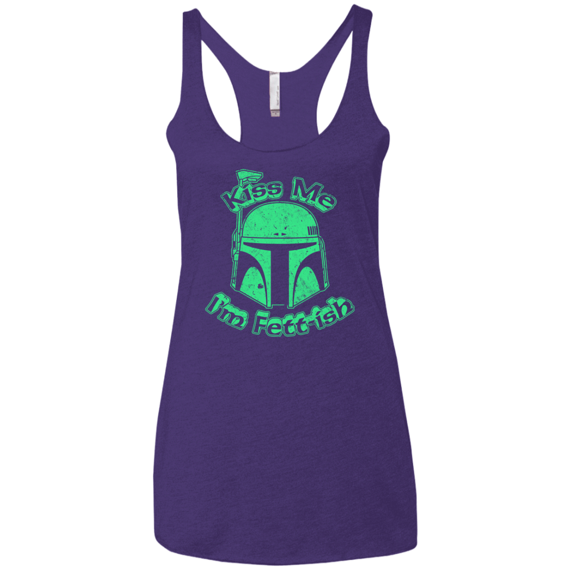 T-Shirts Purple / X-Small Kiss Me Im Fettish Women's Triblend Racerback Tank