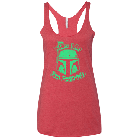 T-Shirts Vintage Red / X-Small Kiss Me Im Fettish Women's Triblend Racerback Tank
