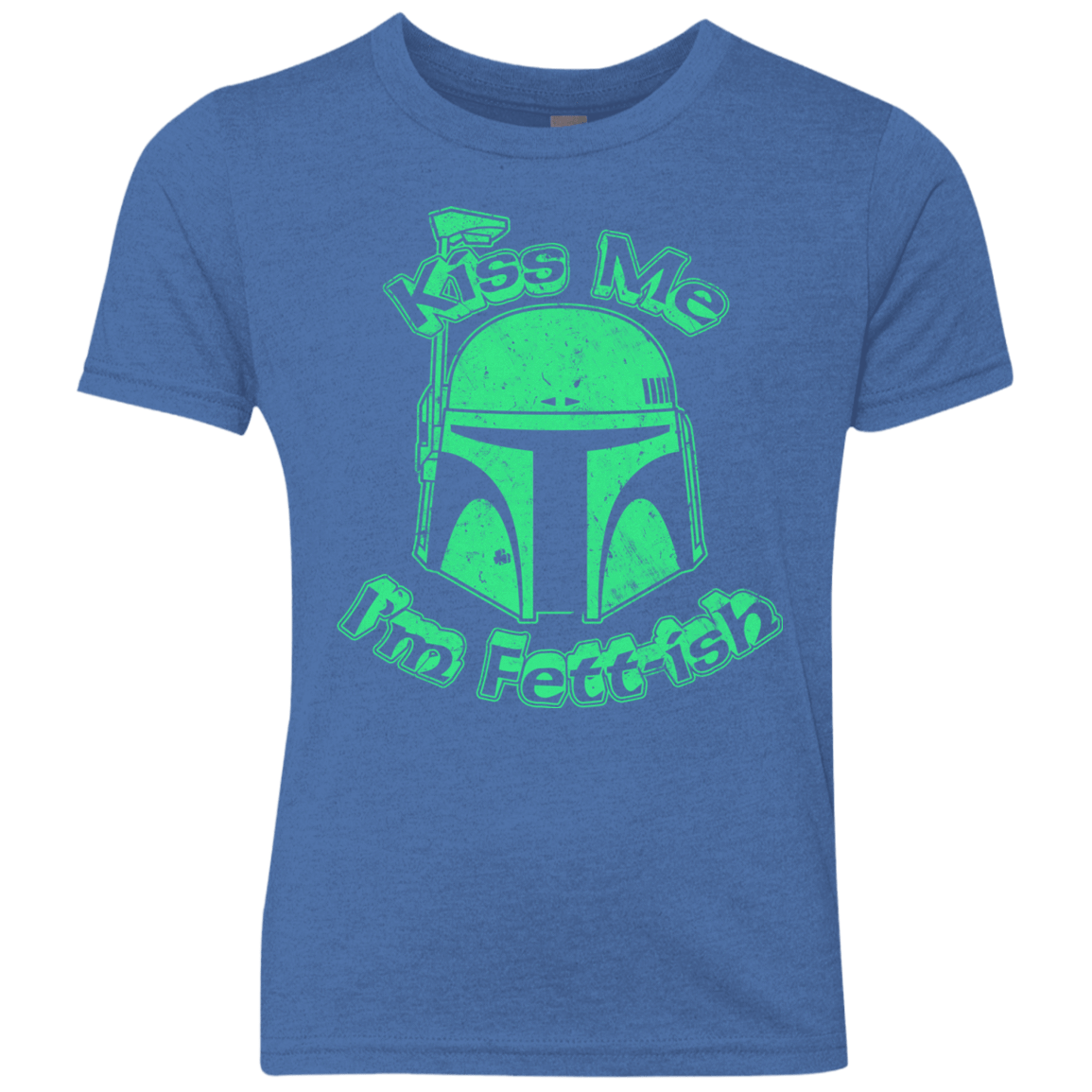 T-Shirts Vintage Royal / YXS Kiss Me Im Fettish Youth Triblend T-Shirt