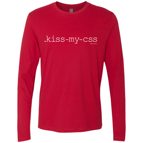 T-Shirts Red / Small Kiss My CSS Men's Premium Long Sleeve
