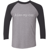 T-Shirts Premium Heather/Vintage Black / X-Small Kiss My CSS Men's Triblend 3/4 Sleeve