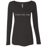 T-Shirts Vintage Black / Small Kiss My CSS Women's Triblend Long Sleeve Shirt