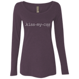 T-Shirts Vintage Purple / Small Kiss My CSS Women's Triblend Long Sleeve Shirt