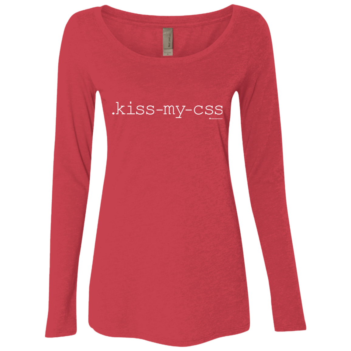 T-Shirts Vintage Red / Small Kiss My CSS Women's Triblend Long Sleeve Shirt