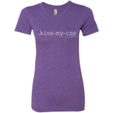 T-Shirts Purple Rush / Small Kiss My CSS Women's Triblend T-Shirt