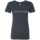 T-Shirts Vintage Navy / Small Kiss My CSS Women's Triblend T-Shirt