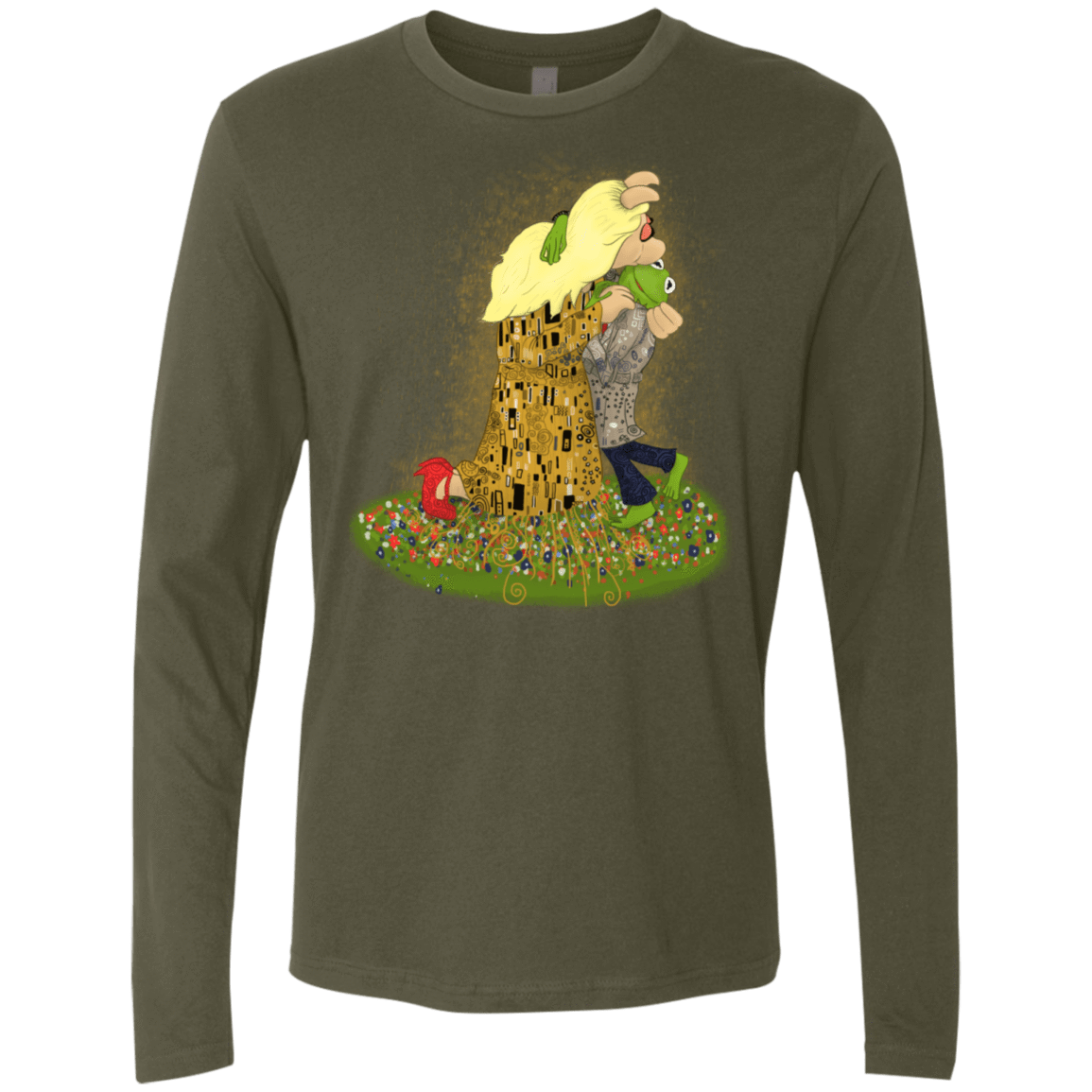 T-Shirts Military Green / S Kiss of Muppets Men's Premium Long Sleeve