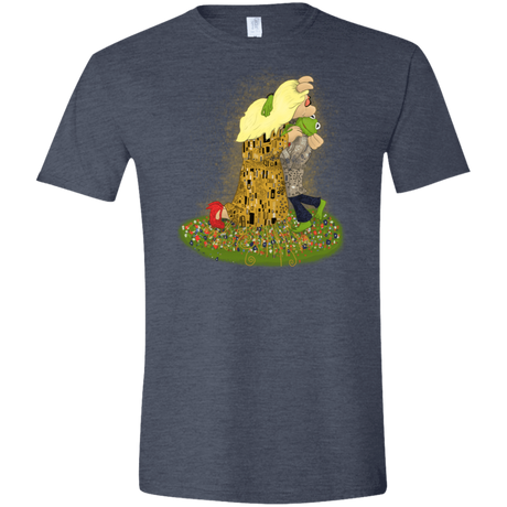 T-Shirts Heather Navy / S Kiss of Muppets Men's Semi-Fitted Softstyle
