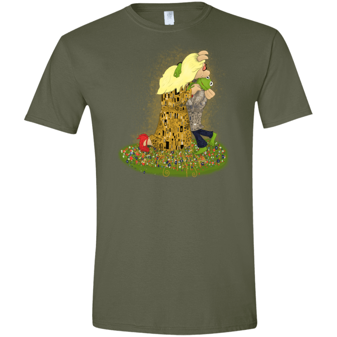 T-Shirts Military Green / S Kiss of Muppets Men's Semi-Fitted Softstyle