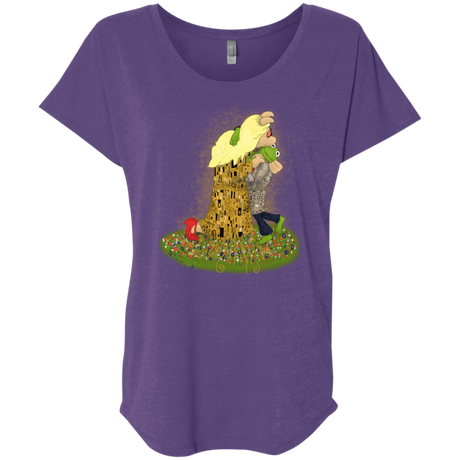 T-Shirts Purple Rush / X-Small Kiss of Muppets Triblend Dolman Sleeve