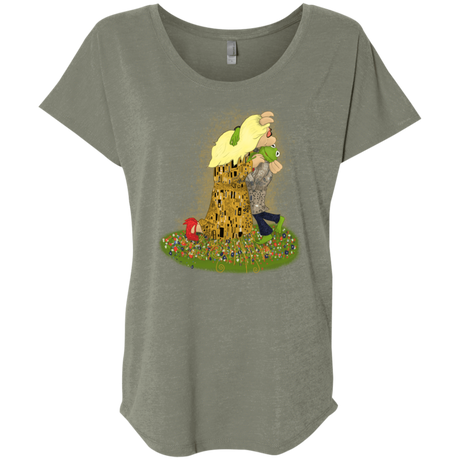 T-Shirts Venetian Grey / X-Small Kiss of Muppets Triblend Dolman Sleeve