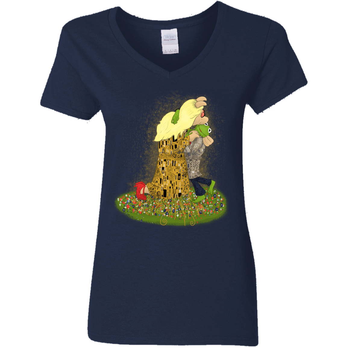 T-Shirts Navy / S Kiss of Muppets Women's V-Neck T-Shirt