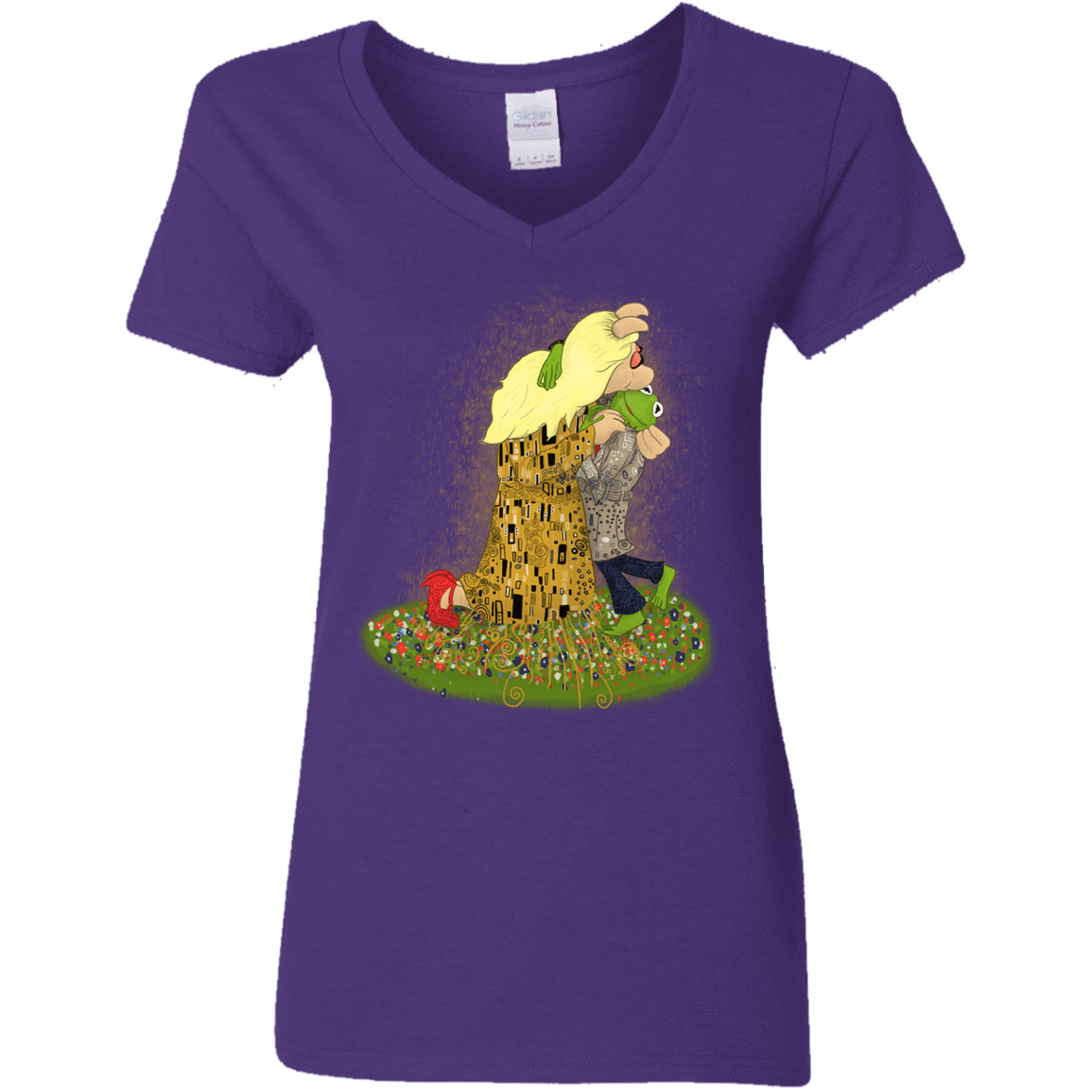 T-Shirts Purple / S Kiss of Muppets Women's V-Neck T-Shirt