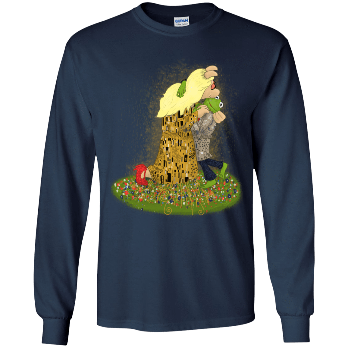 T-Shirts Navy / YS Kiss of Muppets Youth Long Sleeve T-Shirt