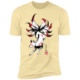 T-Shirts Banana Cream / S Kitsune sumi-e Men's Premium T-Shirt