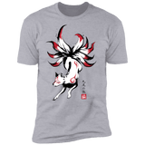 T-Shirts Heather Grey / S Kitsune sumi-e Men's Premium T-Shirt