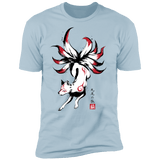 T-Shirts Light Blue / S Kitsune sumi-e Men's Premium T-Shirt