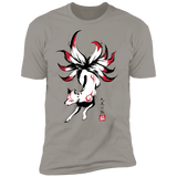 T-Shirts Light Grey / S Kitsune sumi-e Men's Premium T-Shirt