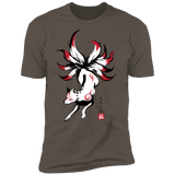 T-Shirts Warm Grey / S Kitsune sumi-e Men's Premium T-Shirt