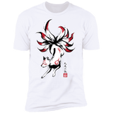 T-Shirts White / S Kitsune sumi-e Men's Premium T-Shirt