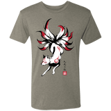 T-Shirts Venetian Grey / S Kitsune sumi-e Men's Triblend T-Shirt