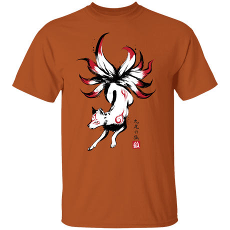 T-Shirts Texas Orange / S Kitsune sumi-e T-Shirt