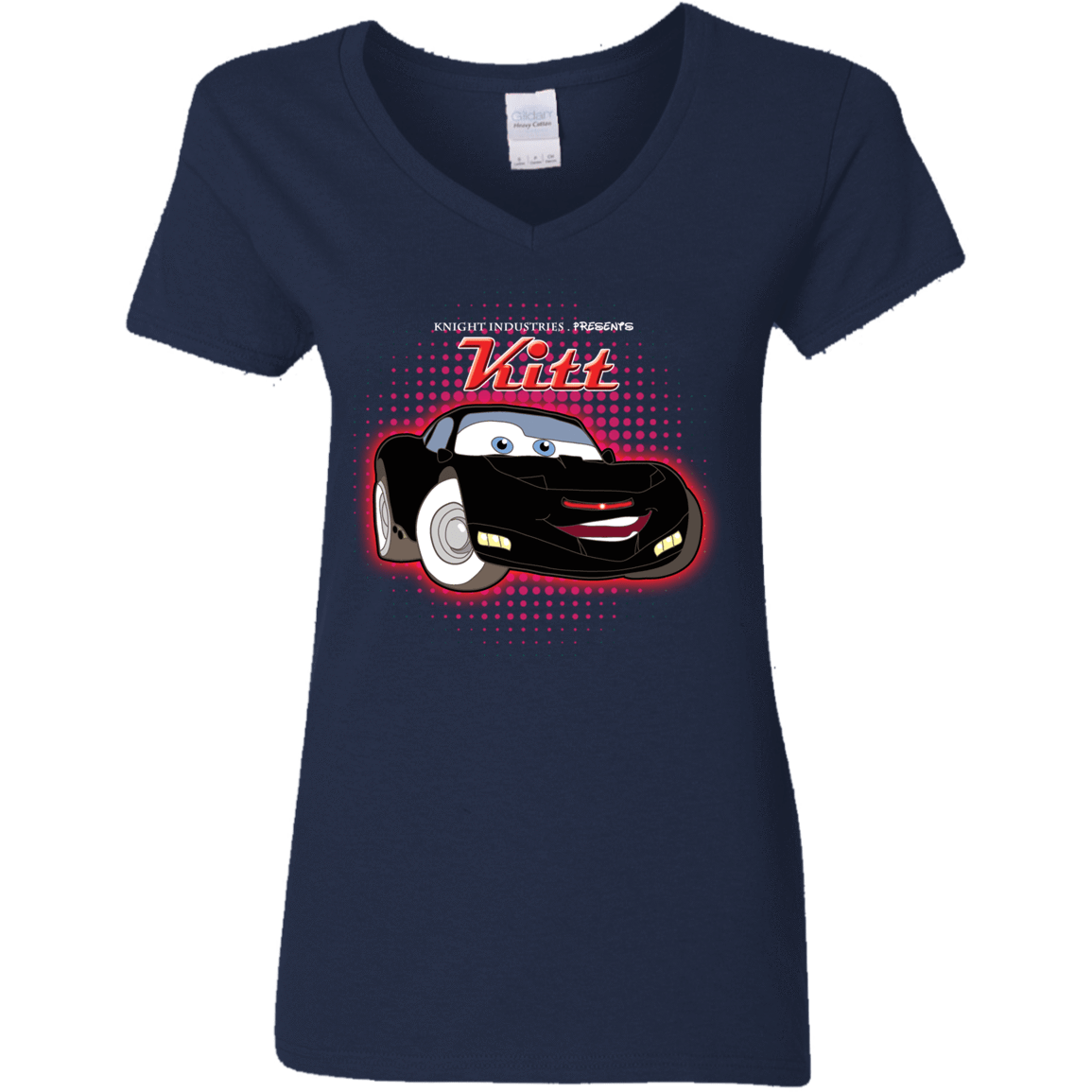 T-Shirts Navy / S KITT McQueen Women's V-Neck T-Shirt